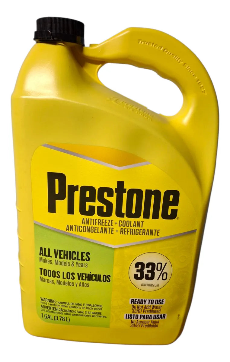 Refrigerante Prestone 33% Listo para Usar 3.78L - Protección Máxima Anticorrosión