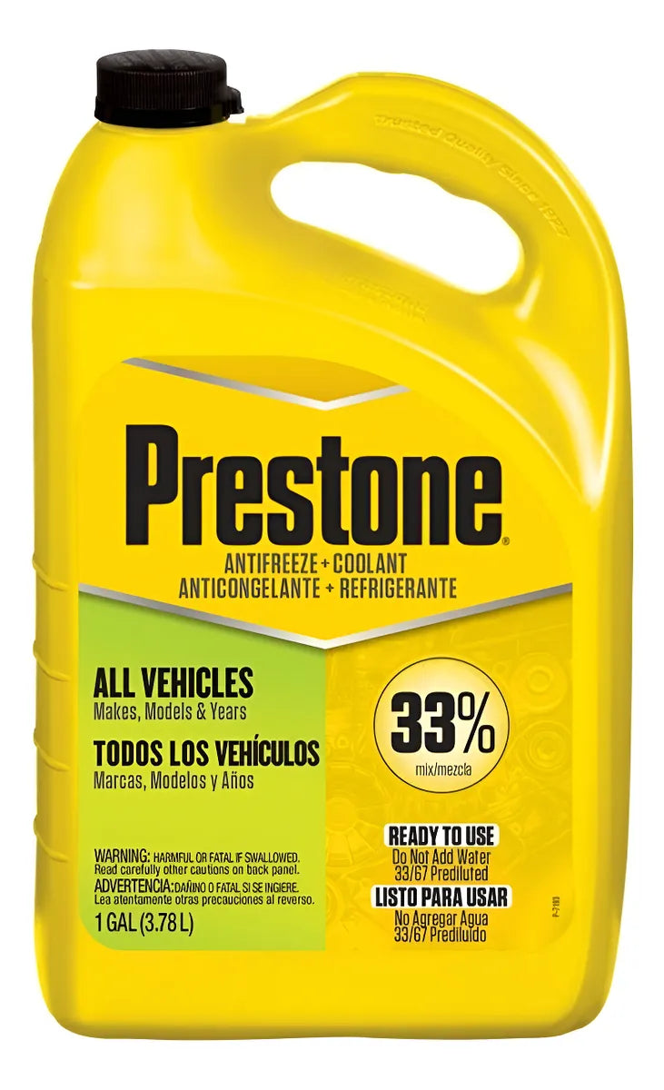 Refrigerante Prestone 33% Listo para Usar 3.78L - Protección Máxima Anticorrosión