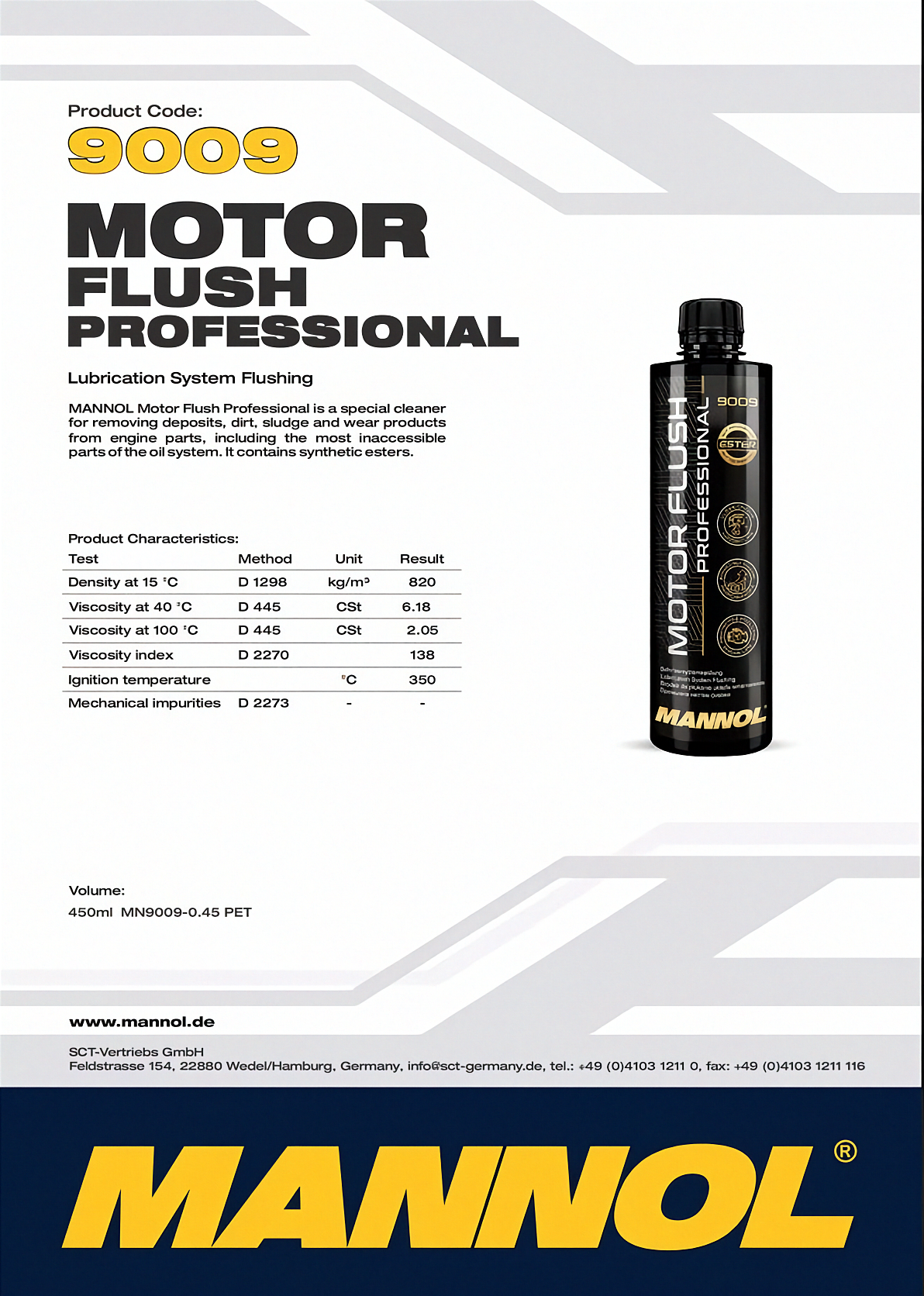 Limpiador de Motor Mannol 9900 Motor Flush - Limpieza Interna Rápida - 350ml